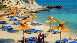Halkidiki: Plaža Armenistis, nedaleko od Sartija