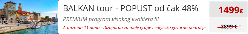 Prolećna putovanja - Balkan tour