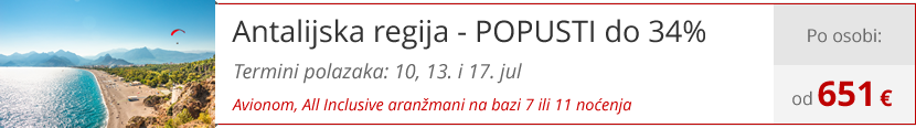 Leto 2025, letovanje - Antalijska regija