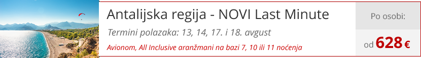 Leto 2025, letovanje - Antalijska regija