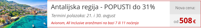 Leto 2025, letovanje - Antalijska regija