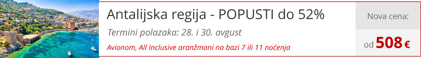 Leto 2025, letovanje - Antalijska regija