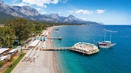 Kemer: Pogled na plažu