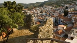 Skopelos: Pogled na Skopelos sa tvrđave