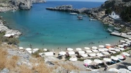 Rodos: Plaža Lindos