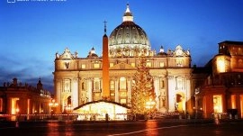 Rim: Bazilika Svetog Petra za vreme Božića