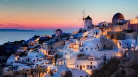 Santorini: Selo Oia - zalazak sunca