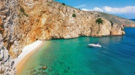 Krk: Pogled na plažu