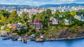 Oslo: Pogled na kuće u Oslou