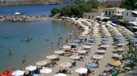 Rodos: Plaža Lindos