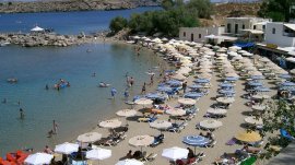 Rodos: Plaža Lindos