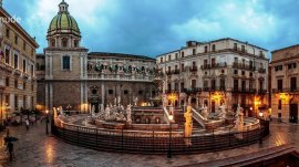 Sicilija: Trg Pretoria noću